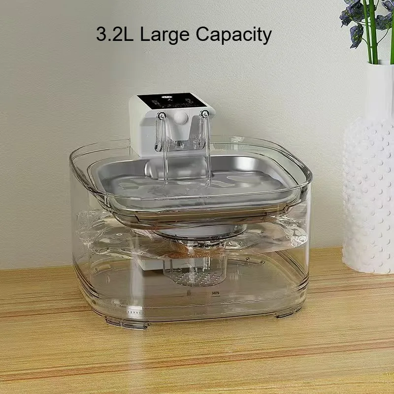 VOFORD-fuente de agua inalámbrico para gatos, 3,2l, 5000mAh, Sensor automático, bebedero para mascotas, dispensador de agua para perros y gatos - imagen 5