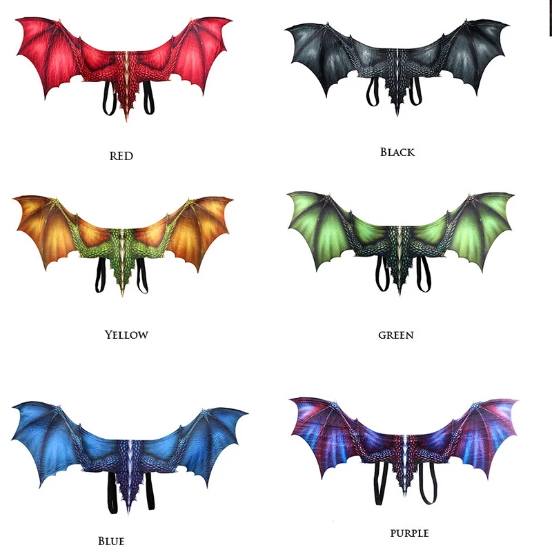 Suministros de decoración de alas de dragón para Halloween, Carnaval, Festival para adultos, fiesta, disfraz de mascarada, accesorios de alas de diablo para Cosplay no tejido - imagen 3
