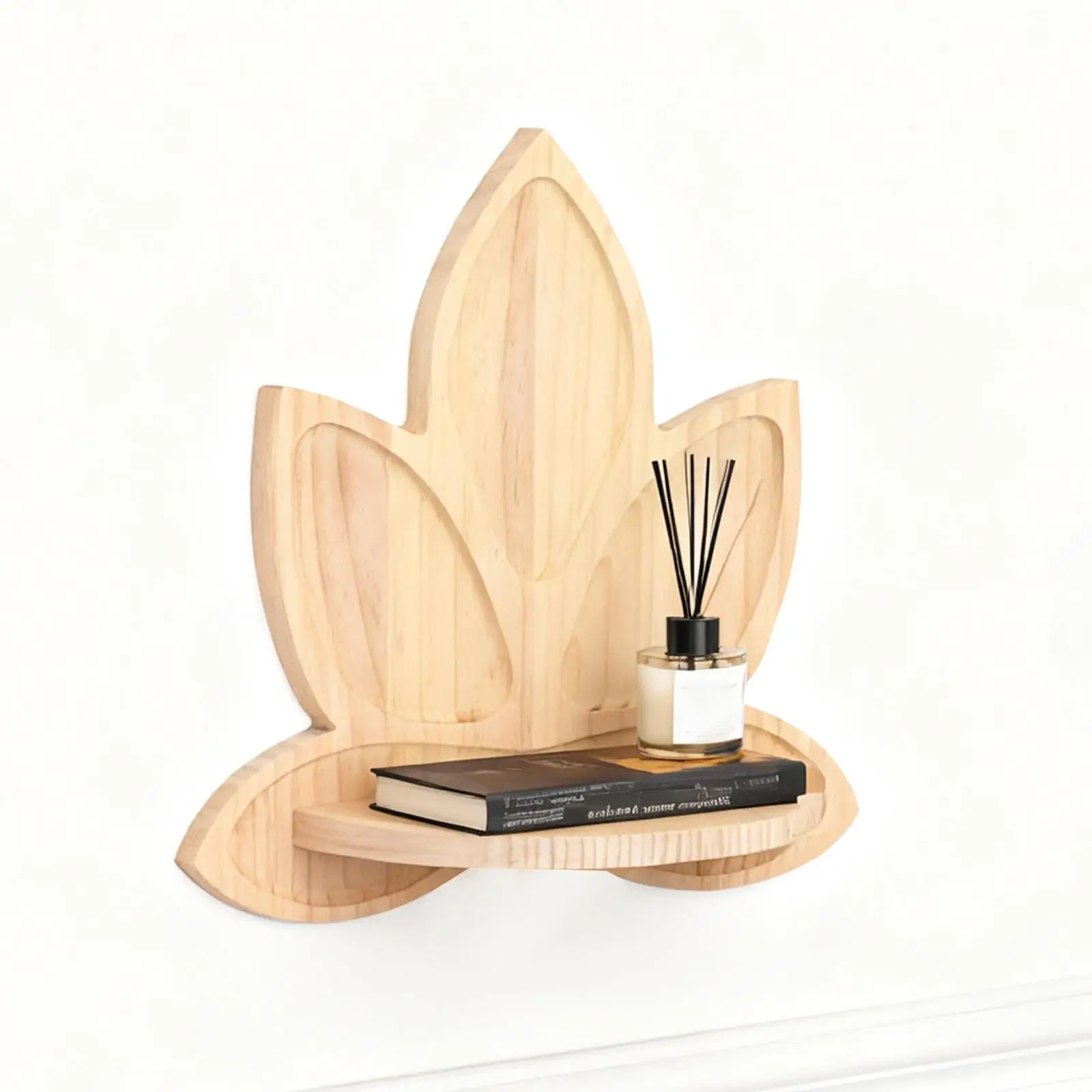 Floating Shelf, Decorative Bohemian Wooden Wall Shelf, Wall Display Organizer Shelf