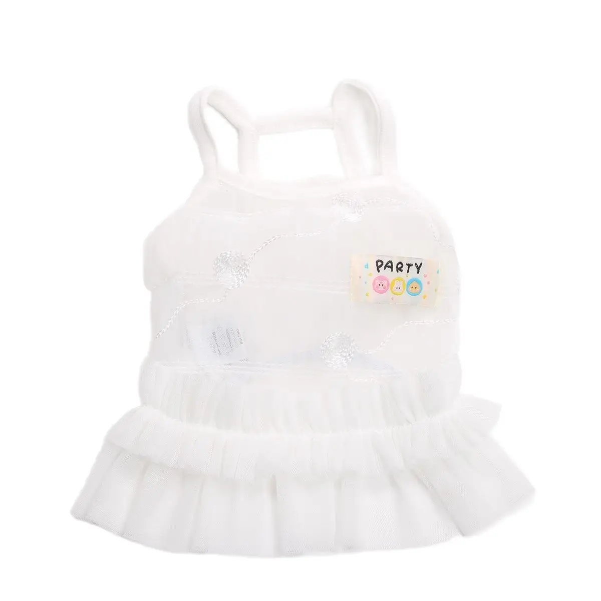 Vestido de princesa para perro y gato, gasa y encaje plisado, diseño de correa de tul, ropa de primavera y verano para mascotas - imagen 5