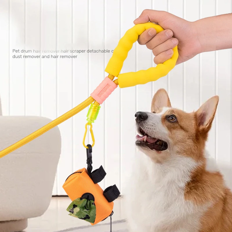 Bolsa dispensadora de caca para perros y mascotas, accesorio de correa, Mini bolsa de basura ajustable, dispensador de bolsas para excrementos, herramientas de limpieza para mascotas - imagen 5