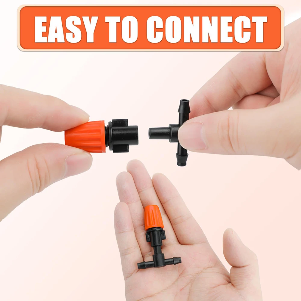 Boquillas de nebulización ajustables de 30M, Kit de riego, sistema de riego de plantas con nebulización automática para jardín, invernadero