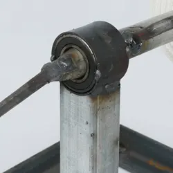Enrollador de manguera manual plegable con base estable para jardín