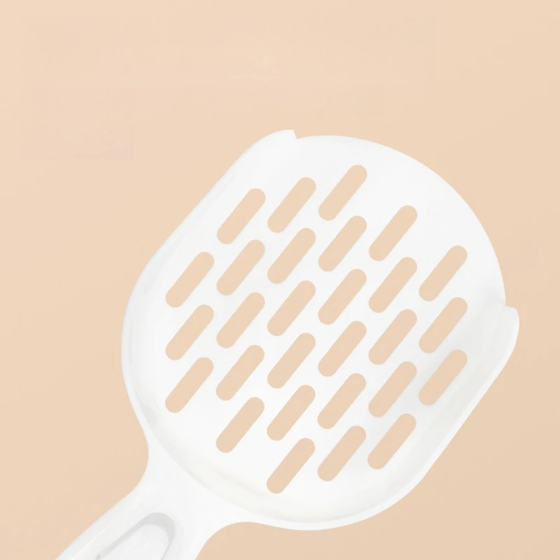 Pala plana para arena para gatos con cabeza de gato, pala para excrementos con gancho de plástico, inodoro para mascotas fácil de limpiar - imagen 3