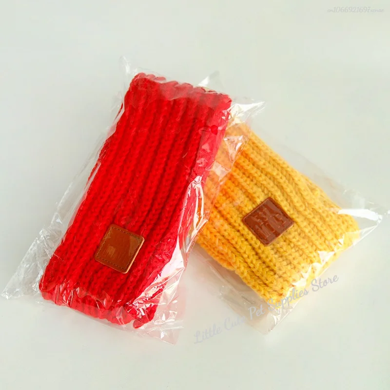 Bufanda de punto cálida para mascotas, bufanda navideña para perros, Collar, bufanda para mascotas de Año Nuevo para perros pequeños y medianos, accesorios para perros Chihuahua