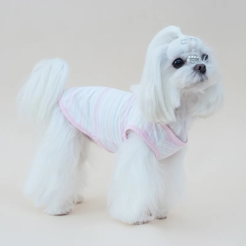 Chaleco a rayas de algodón para perros pequeños, medianos y gatos - imagen 3