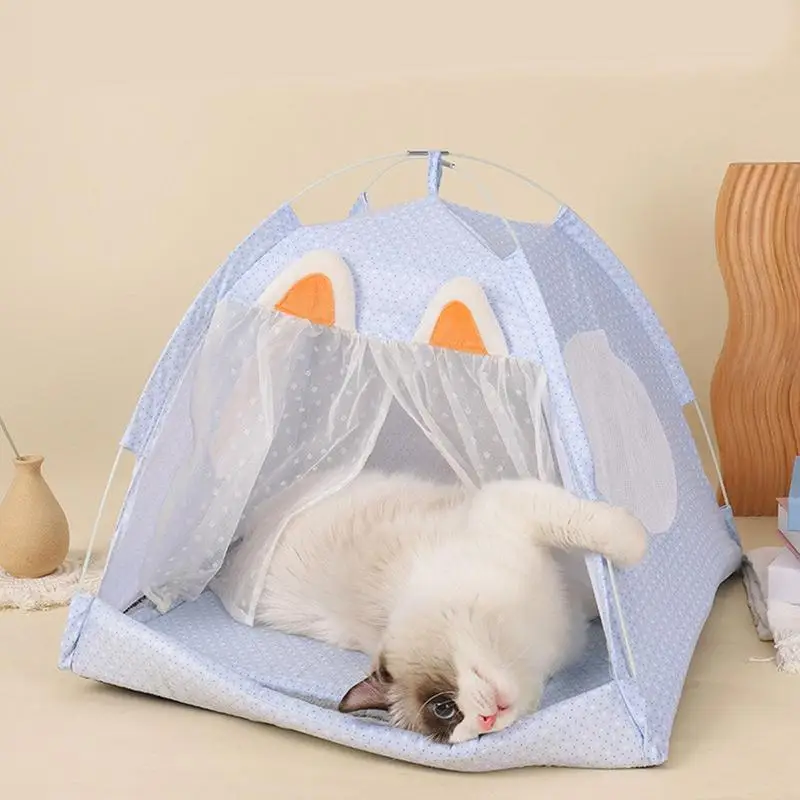 Tienda de campaña extraíble para mascotas, casa de Interior para gatos, cueva para cachorros, nido lavable - imagen 4