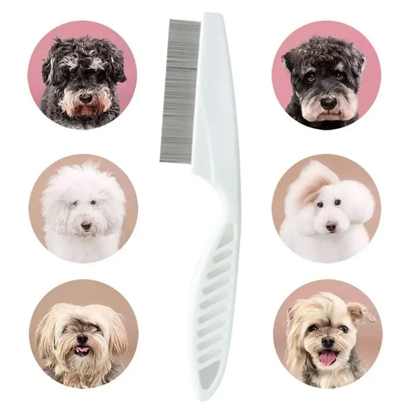 2 uds cepillo de aseo para perros removedor de pelo de mascotas de acero inoxidable masaje removedor de pulgas peine para perros pequeños gatos accesorios para mascotas - imagen 3