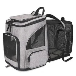 Mochila transportadora expandible para gatos y perros hasta 8 kg