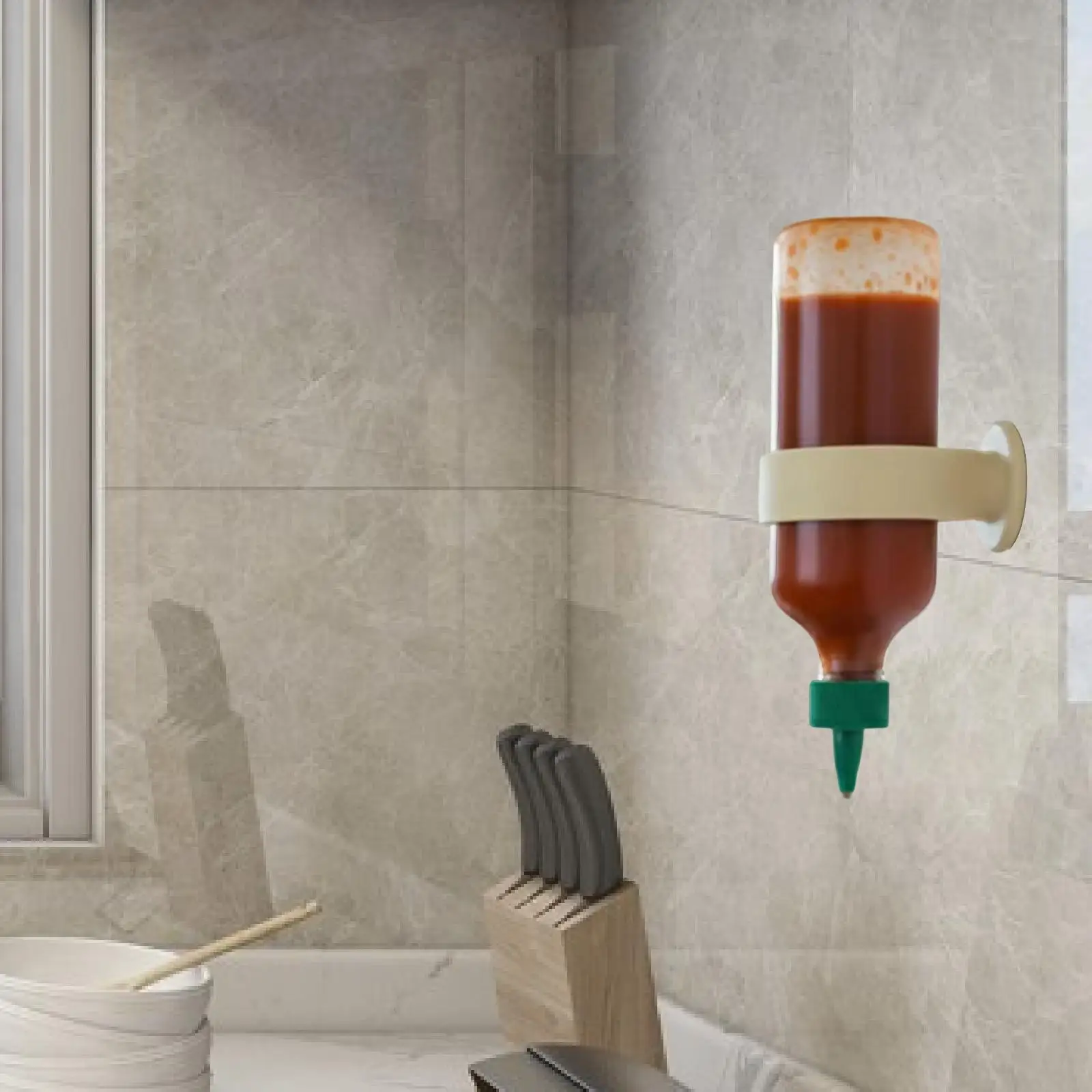 Silicone Bottle Holder Kitchen Storage Rack for Syrup Honey Restaurant