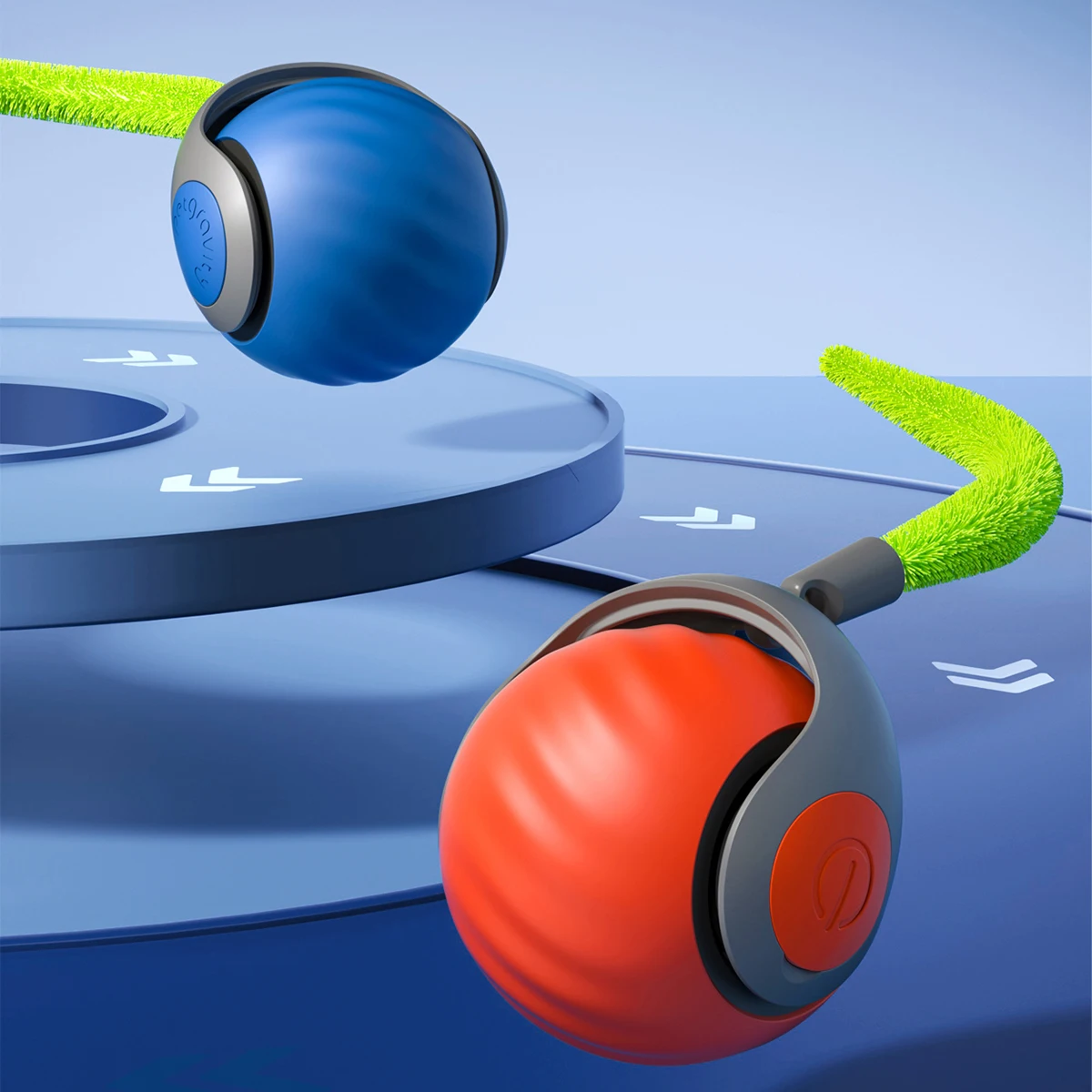 Cola rápida inteligente 2.0, pelota de juguete para gatos en movimiento automático con cola, pelota de juguete interactiva inteligente para gatos, ajuste de dos velocidades - imagen 3