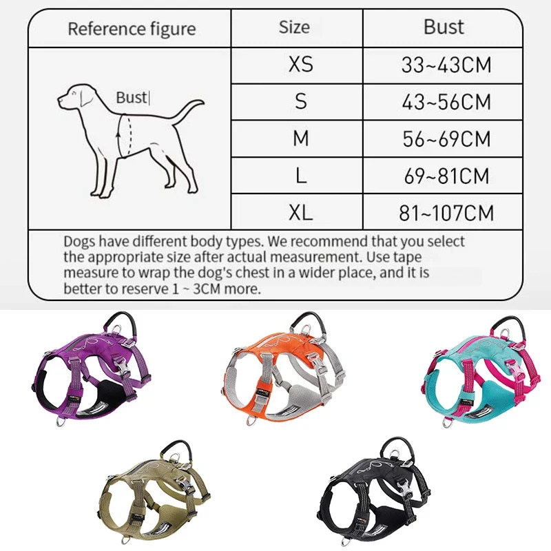 Arnés para perro con mochila – Chaleco táctico reflectante - imagen 5