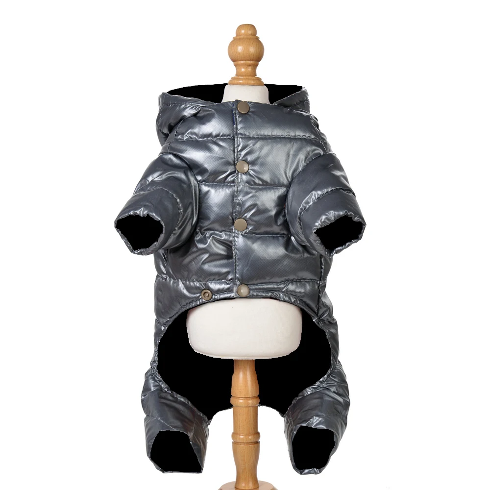 Invierno cálido perro con capucha para perros pequeños medianos al aire libre a prueba de viento cachorro mono impermeable mascotas abrigo Chihuahua Bulldog Pug trajes - imagen 4