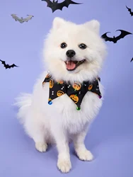 Bandana Halloween para perro y gato con campanas – Ajuste regulable