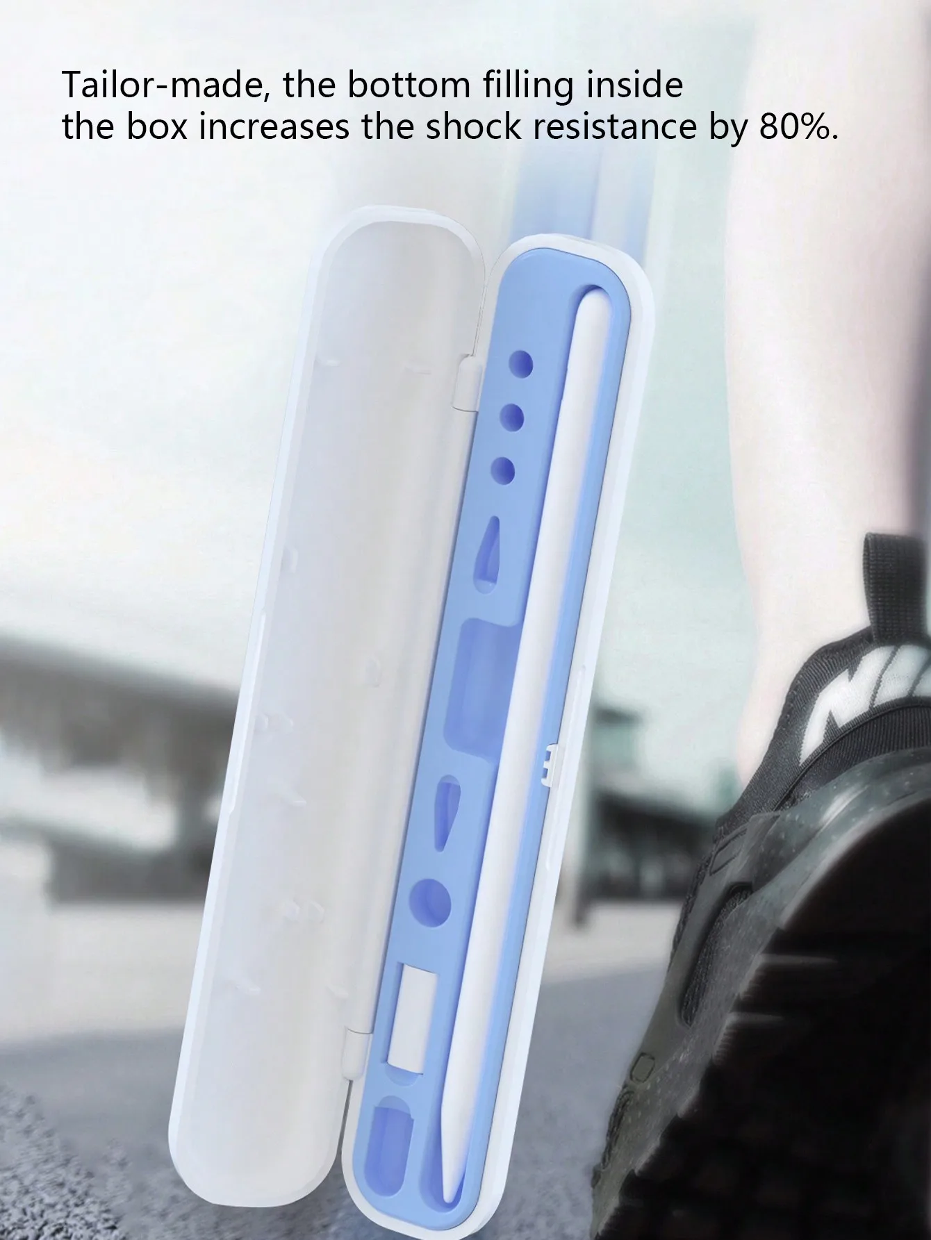 Aplicable a Apple Pencil Estuche de almacenamiento de 1.a/2a generación, cubierta protectora de lápiz capacitivo con cubierta de punta y organizador de adaptador - imagen 3