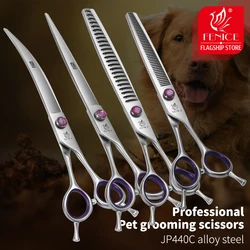 Tijeras profesionales para perros Fenice JP440C - Rectas y curvadas