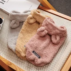 Abrigo de invierno para perro con orejas conejo chaqueta cómoda
