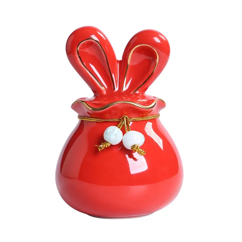 Urna de cerámica para cremación de mascotas para cenizas, Mini urna conmemorativa para mascotas para cenizas de gatos, urna funeraria de animales, productos para mascotas de conejos humanos - imagen 2