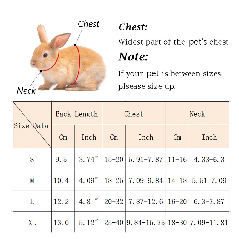 Solid Adjustable Pet Harness and Leash for Rabbit Bunny Cat Ferrets Outdoor Walking Pets Supplies lapin accessoires pour animaux - imagen 2