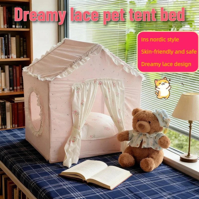Cama tienda de campaña para gatos y perros - Princesa, 4 estaciones - imagen 4