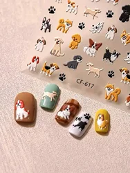 Pegatinas decorativas 3D para uñas de perro – Corgi y Shiba Inu