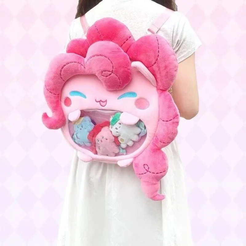 Nueva mochila periférica de dibujos animados de My Little Pony, mochila escolar para Cosplay de Pinkie Pie, mochila de felpa suave y agradable para la piel, regalo Xms - imagen 2
