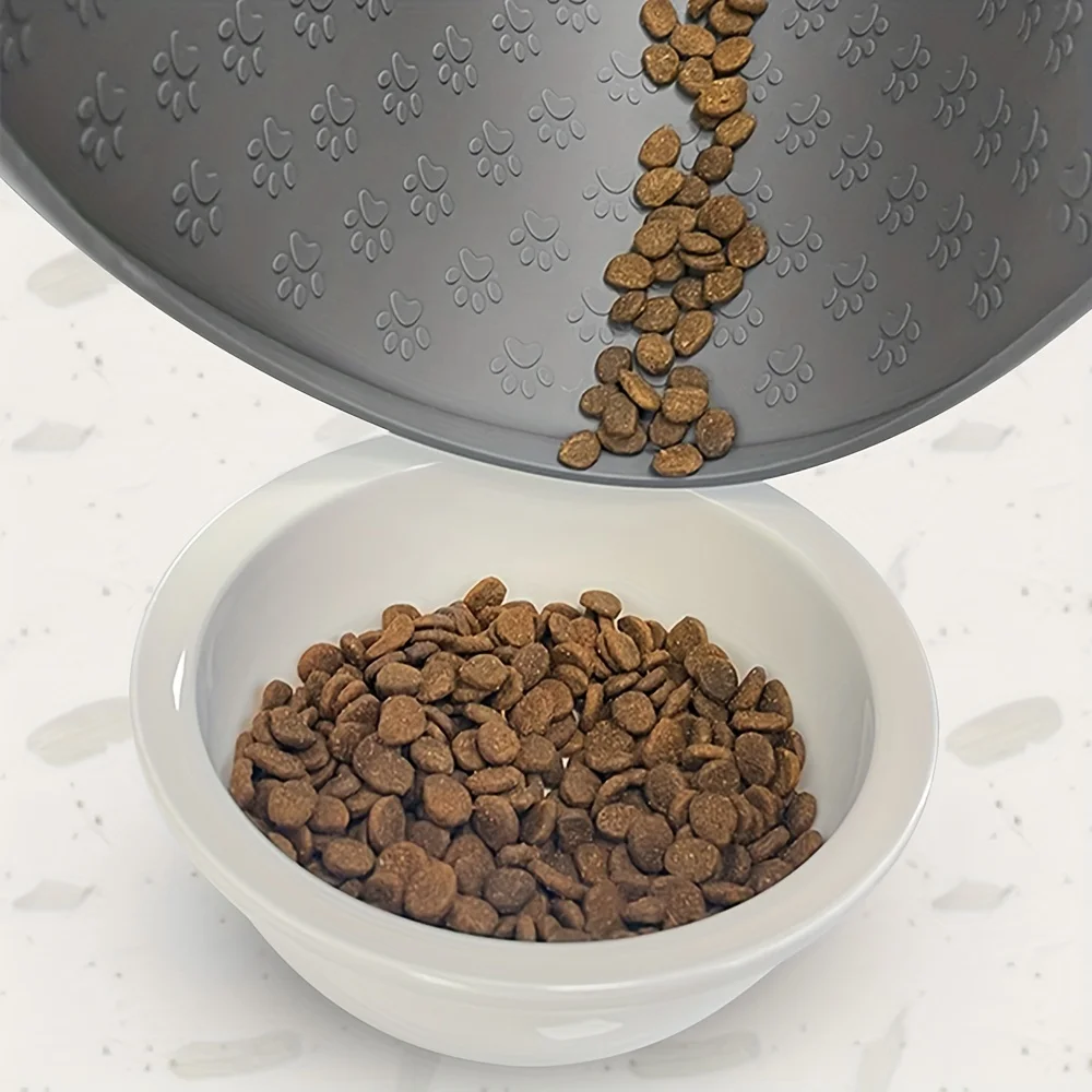 Mantel Individual para mascotas antideslizante, diseño con estampado de patas que mantiene los pisos, contenido de mascotas sin manchas, tapete de silicona fácil de limpiar - imagen 3