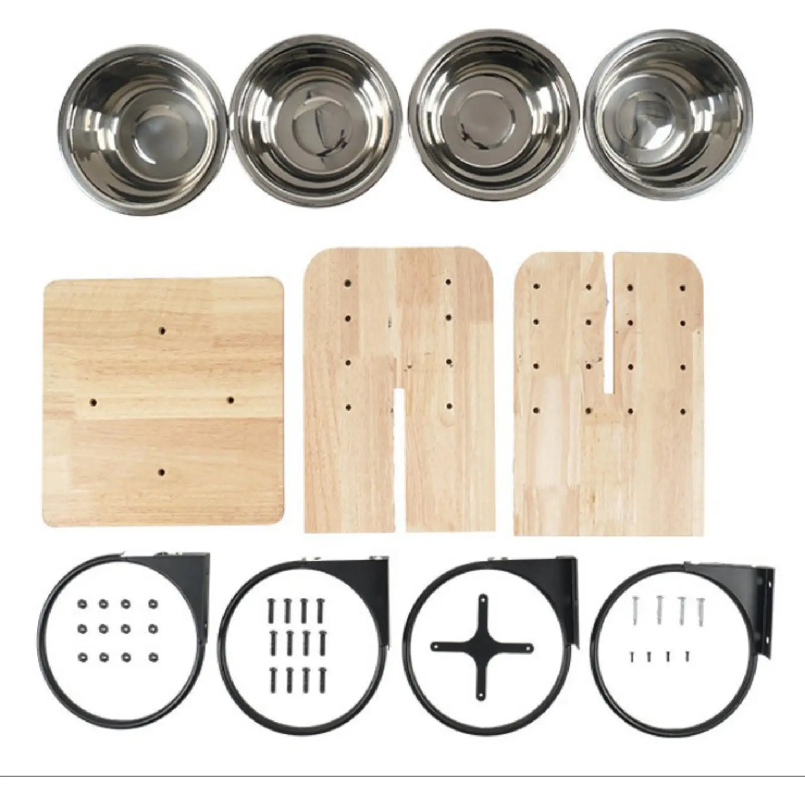 Raised Pet Dog Bowls Wooden Stand Pet Food Feeder for Small Medium Large Dog Raised Pet Dog Bowls Wooden Stand Pet Food Feeder for Small Medium Large Dog