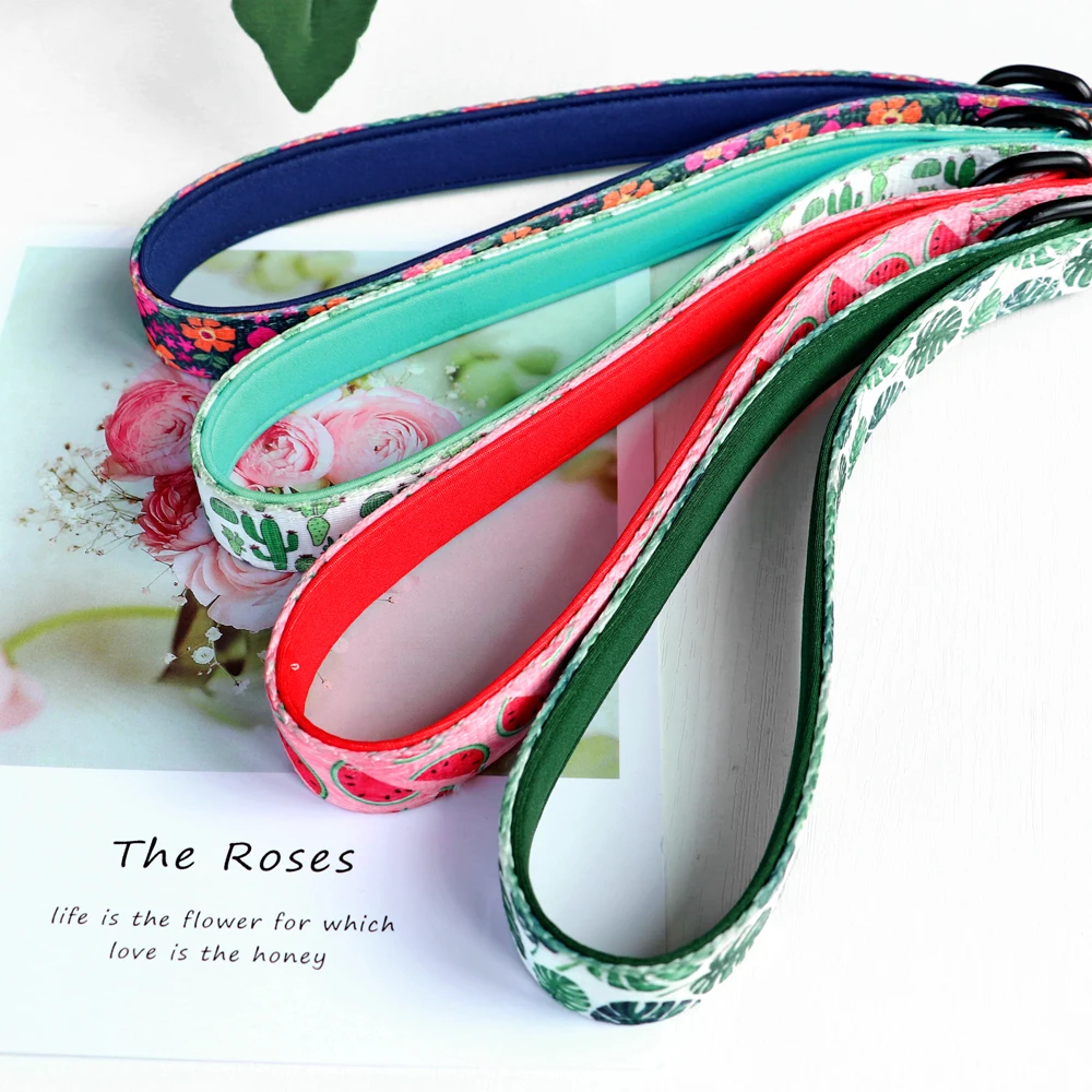 Correa para perro de 150cm con estampado de nailon, cinturón para caminar para Gato, cuerda de plomo para perros y gatos con mango acolchado para perros, gatos, Bulldog, Pug, Chihuahua - imagen 4