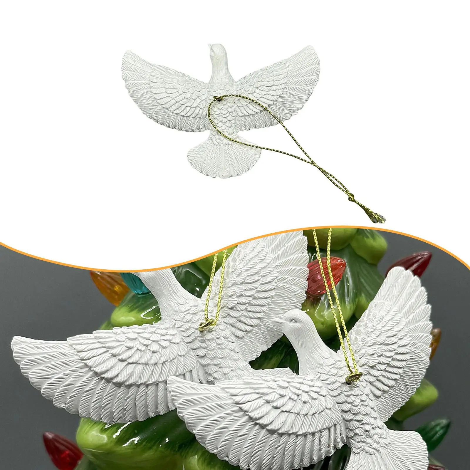 Adorno de paloma de la amistad, decoración navideña, adorno colgante decorativo creativo de Navidad para cumpleaños, aniversario, corona de oficina - imagen 2