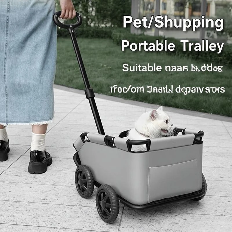 Cochecito plegable para perros pequeños y medianos – Paseo cómodo
