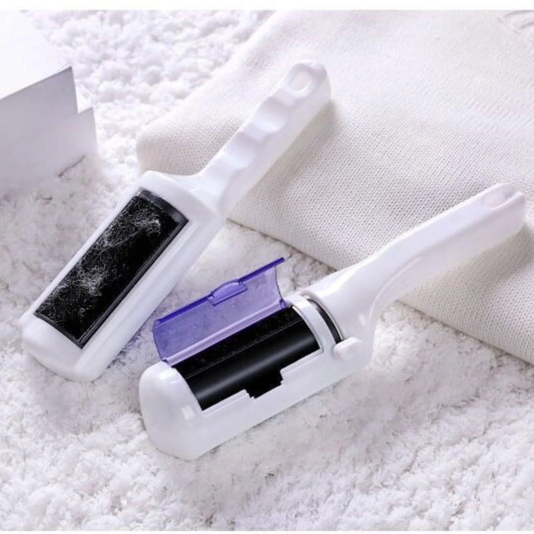 Cepillo de rodillo reutilizable para limpieza de mascotas, herramienta de aseo duradera con forma de cilindro rotativo, autolimpieza de pelusa pequeña, removedor de pelo para perros y gatos - imagen 2