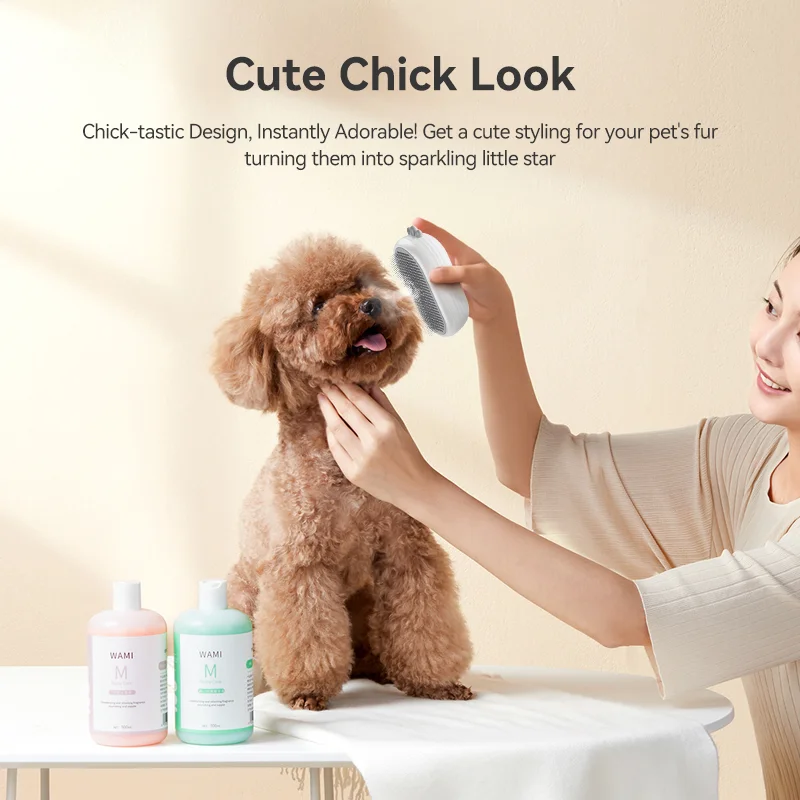 ROJECO-cepillo de vapor para perros, peine de pelo para mascotas, pulverizador eléctrico, cepillos de pelo para perros inalámbricos, cepillo de pelo para perros y gatos, suministros de aseo - imagen 3