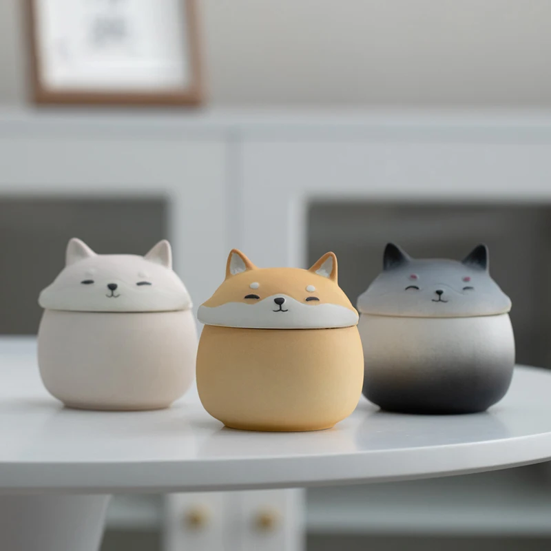 Urna de cerámica para mascotas, Mini urnas para cenizas para cachorros a prueba de humedad, caja para cenizas funerarias para perros y gatos, productos funerarios para mascotas - imagen 2