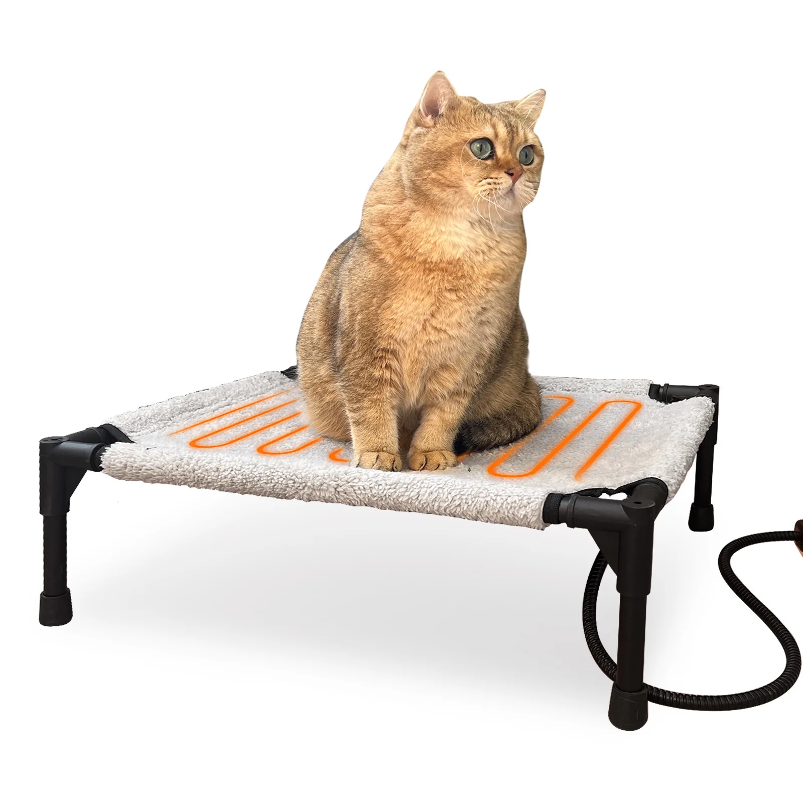 Pet Heating Pad Camp Bed Soft and Comfortable A Variety of Fabrics Are Available Dog and Cat High Bed Pet Products - imagen 4