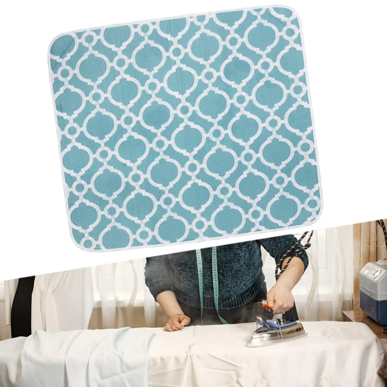 Ironing Blanket Lightweight Foldable with Magnet Waterproof Non-slip Hot Protection Pad Ironing Table Cover for Cabinet Home