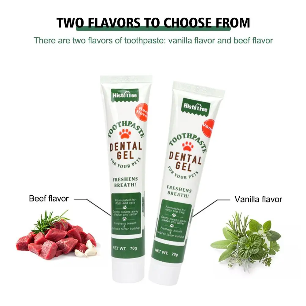 El pasta de dientes para mascotas limpia la boca, previene el mal aliento, protege la salud bucal, sabor a carne de res adecuado para perros - imagen 2