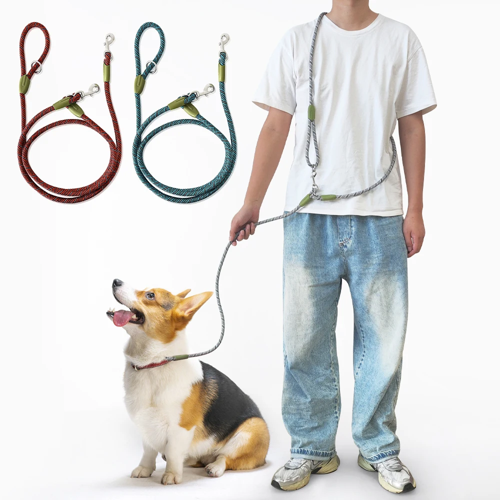 Correas de nailon reflectantes S/M/L, cadena para perros de compañía, cables de cuerda de tracción para correr, cadena de cuerda de manos libres para perros pequeños y grandes que caminan