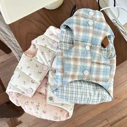 Abrigo a cuadros para perros pequeños – Chaleco peluche abrigado
