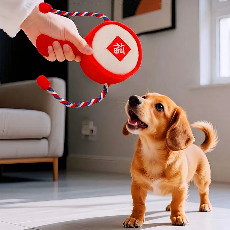 Juguetes para perros a prueba de masticar, juguetes interactivos para perros, juguete para perros resistente a mordeduras con campana, cuerdas suaves, juguete para perros, limpieza de dientes, entrenamiento para cachorros - imagen 3