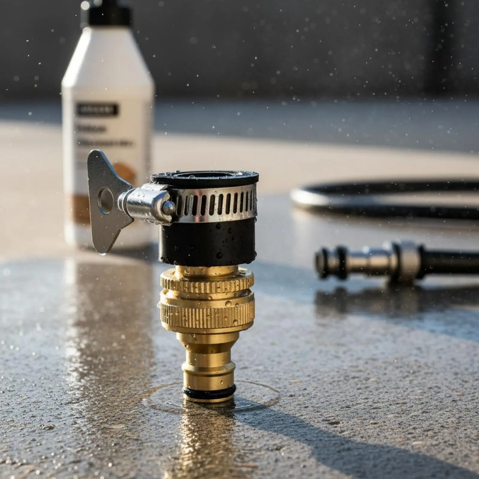 Adaptador latón para manguera y grifo – lavado perro gato