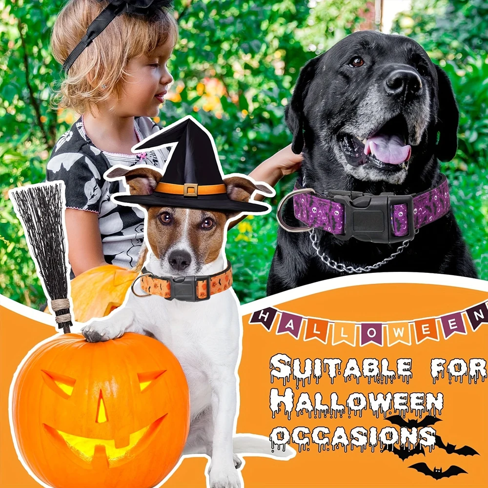 Collar de gato con estampado para mascotas, corbata ajustable de Halloween para cachorros y gatitos, accesorios para conejos, productos para mascotas, 1 unidad - imagen 2