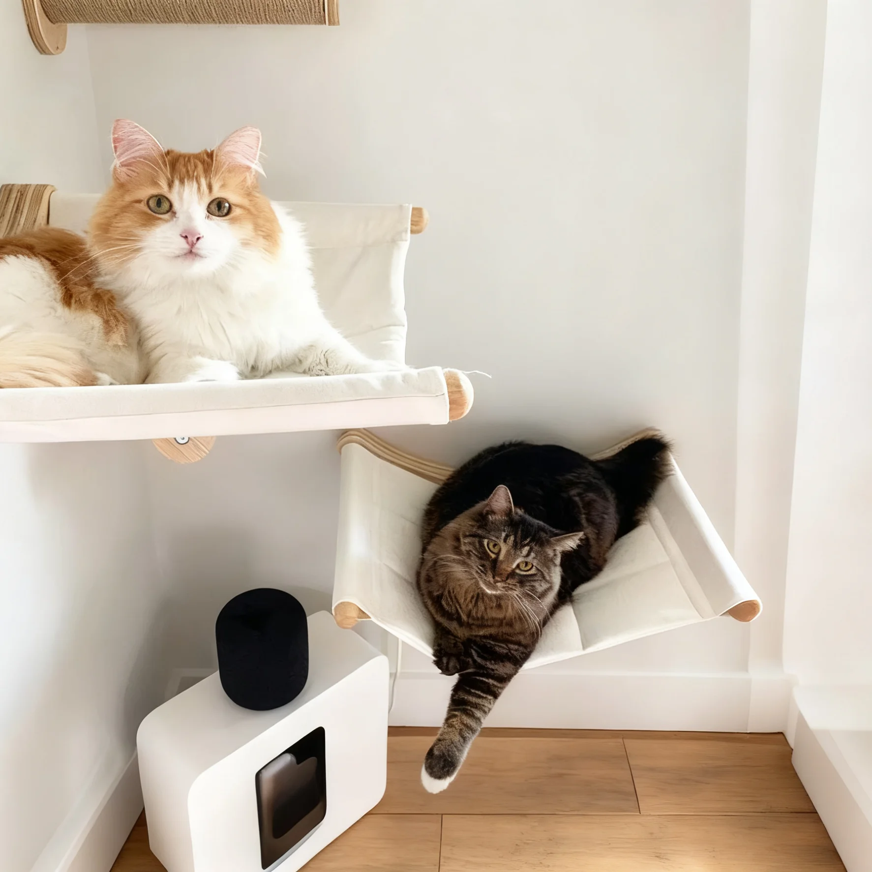 Muebles de pared para gatos, estante de escalada, escalones montados en la pared, escalera con cuerda de Sisal, garras de molienda para rascar, juguete para la mayoría de gatos gatitos