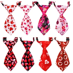 50 Uds. Corbata para perro pequeño, corbata para gato/pajaritas para el Día de San Valentín, corbatas ajustables para perros y mascotas, accesorios de aseo