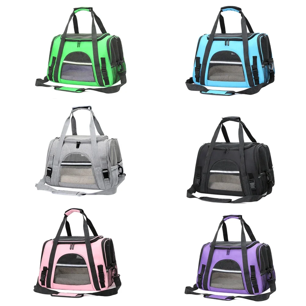 Transportadores suaves para mascotas, bolsa plegable portátil y transpirable, bolsas transportadoras para perros y gatos, bolso de viaje para mascotas con cremalleras de seguridad de bloqueo - imagen 2