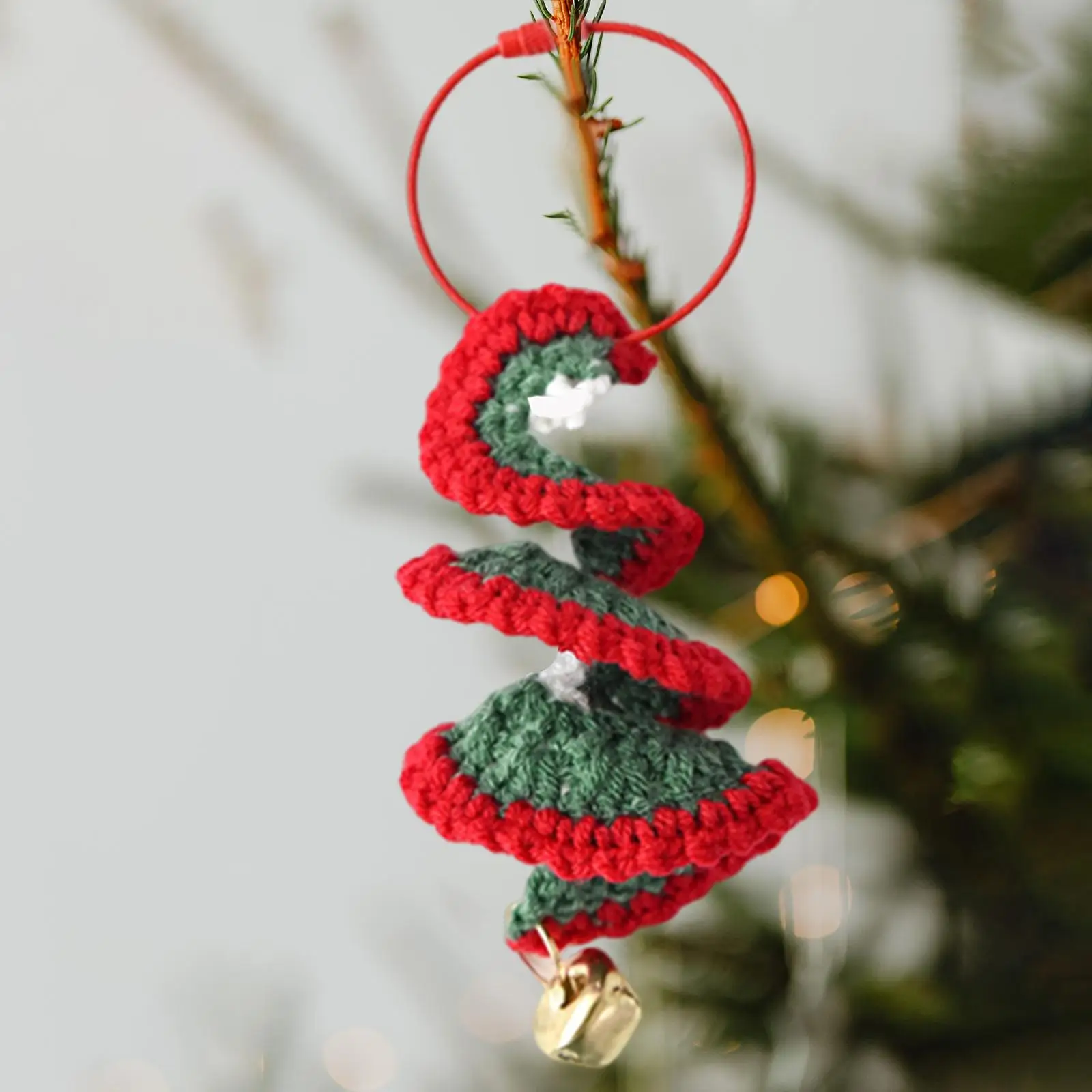 Christmas Tree Hanging Ornament Gift DIY Lightweight Knitted Reusable Christmas