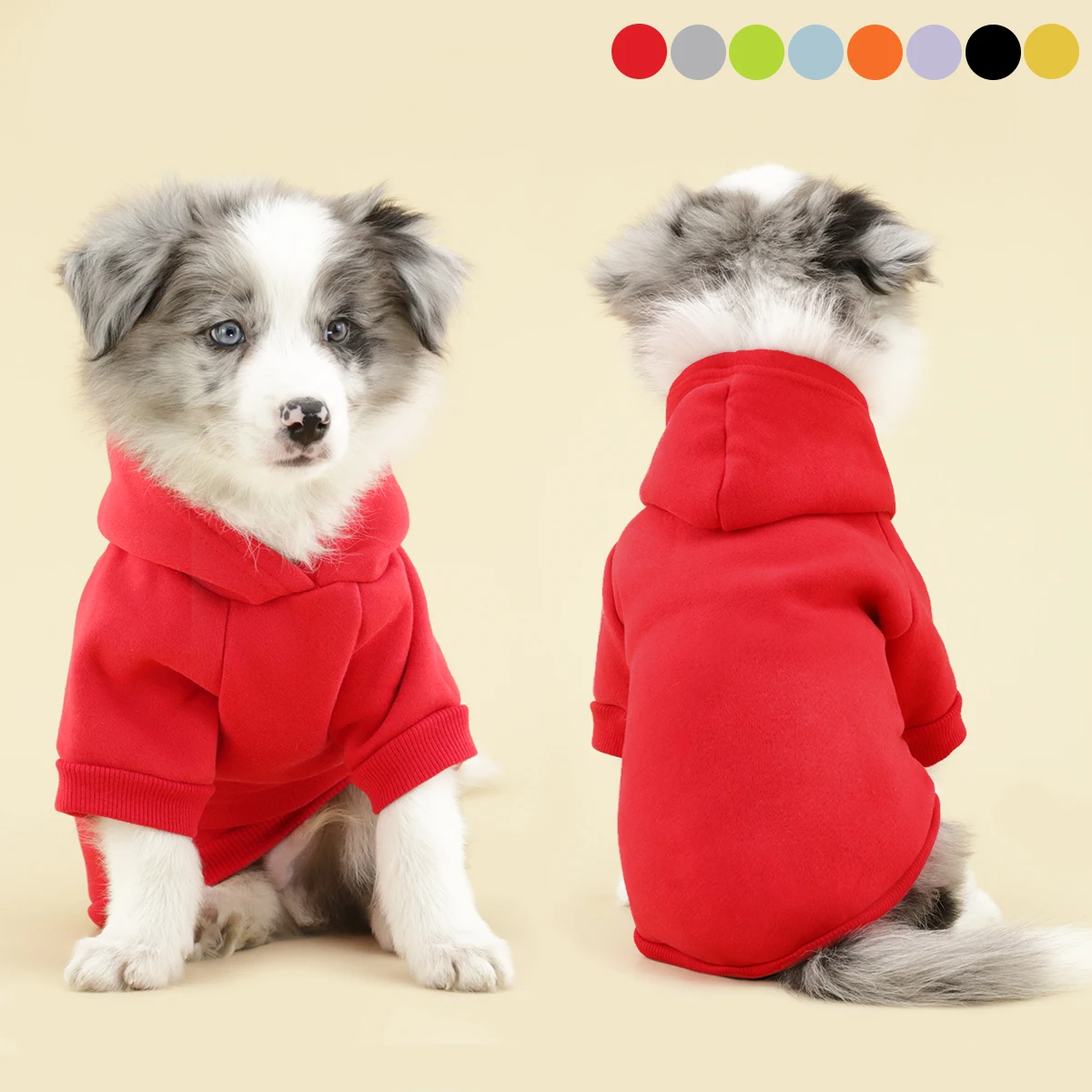 PAIAITE-Sudadera con capucha para perro Chihuahua Yorkshire, ropa cálida para mascotas, sudadera para perros pequeños, ropa para cachorros, Invierno