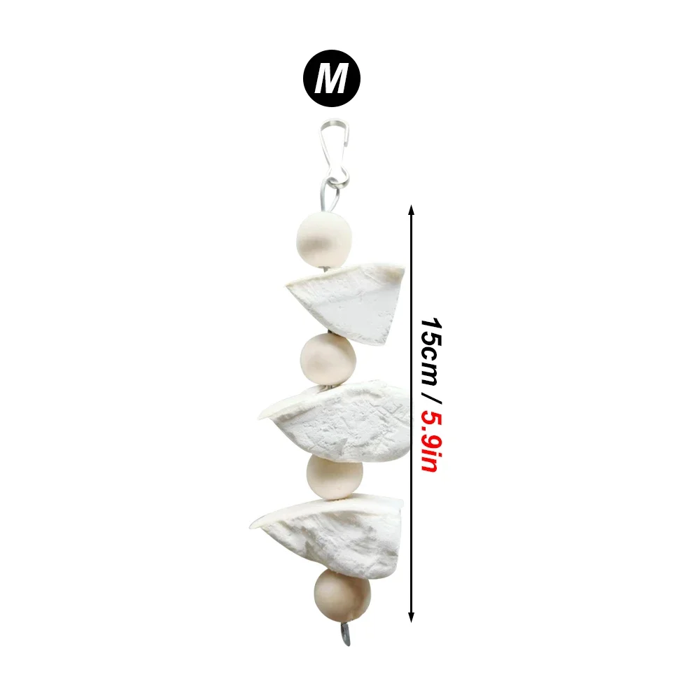 Juguete para masticar pájaros colgante, piedra Irregular de madera, suministro Mineral, juguete para morder los dientes para animales pequeños, loro, jaula para hámster, decoración, 1 ud. - imagen 5