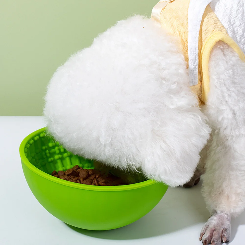 Vaso para mascotas, cuenco alimentador lento, cuenco duradero antiarañazos para lamer para perros y gatos, plato de agua antideslizante para comida para mascotas, - imagen 3