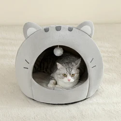 Cama cueva 2 en 1 para gatos y perros pequeños